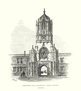 Tom-Toren en Poortgebouw, Christ Church, Oxford door Samuel Read